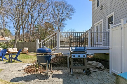 Falmouth Cape Cod vacation rental - Grilling station!  Big "Blue Egg" for charcoal and Weber Spirit.