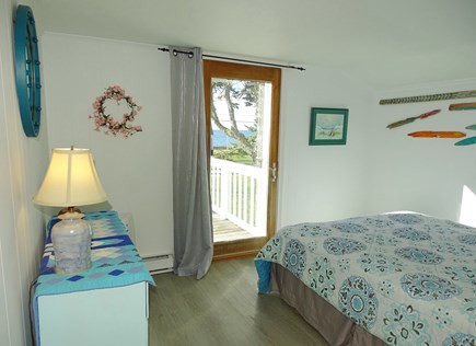 West Yarmouth Cape Cod vacation rental - Queen bedroom upstairs with slider to upper deck 