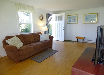 West Yarmouth Cape Cod vacation rental - Living room adjacent to main bath 