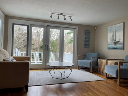 West Falmouth Cape Cod vacation rental - Living room looking to deck