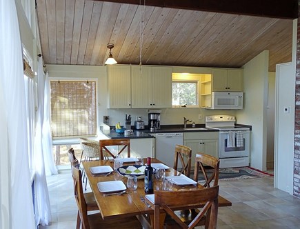 Wellfleet Cape Cod vacation rental - Kitchen area with breakfast bar 