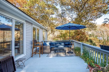 Mashpee Cape Cod vacation rental - Large deck with comfortable seating