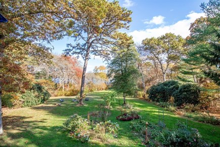 Mashpee Cape Cod vacation rental - View of the sprawling yard from the deck