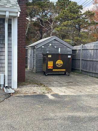 Dennisport Cape Cod vacation rental - Washer and dryer are located in the shed.