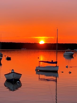 Mashpee Cape Cod vacation rental - Nightly sunsets.  Small private beach 100 yards away.