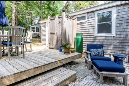 Truro Cape Cod vacation rental - Back patio area