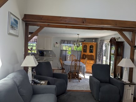 Dennis Cape Cod vacation rental - Living open to kitchen and Sliders to yard