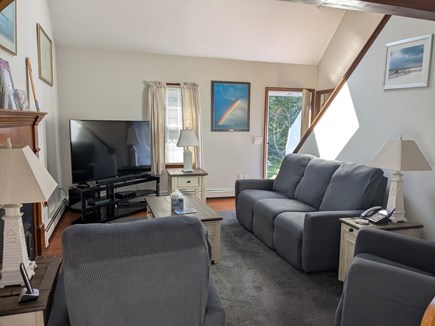 Dennis Cape Cod vacation rental - Living with staircase to second floor