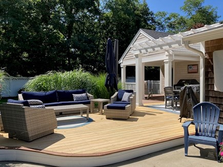 Eastham Cape Cod vacation rental - Shared deck space overlooking pool