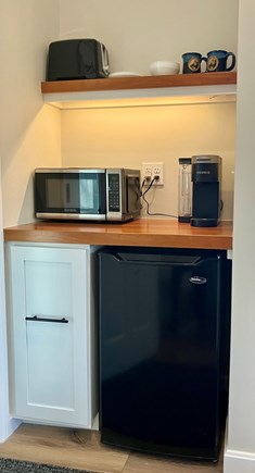 Eastham Cape Cod vacation rental - Kitchenette- Microwave, toaster, mini fridge, and Keurig