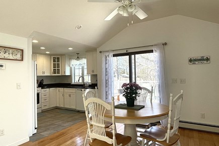 Falmouth, Seacoast Shores Cape Cod vacation rental - Dining with sliding door leading to the porch