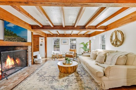 The Brewster Salt House Cape Cod vacation rental - Lounging room off the kitchen