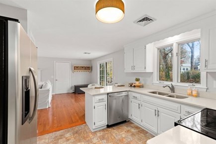 Brewster Cape Cod vacation rental - Entering the bright white kitchen