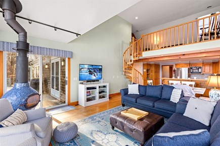 Orleans Cape Cod vacation rental - Spiral staircase leads to the loft