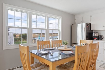 Yarmouth Cape Cod vacation rental - Dining table in the kitchen with water views