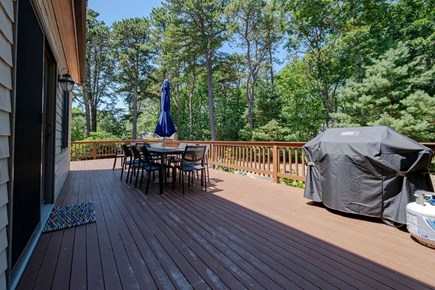 Wellfleet Cape Cod vacation rental - Large back deck for backyard BBQs, entertaining, or sunbathing!