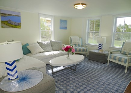 Wellfleet, Pine Point Cape Cod vacation rental - Large Living area with TV and water views 