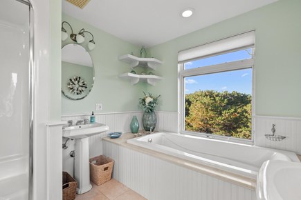 Eastham Cape Cod vacation rental - Master Bathroom with separate tub and shower