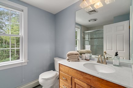 Osterville Cape Cod vacation rental - Full bathroom with tub located on second floor