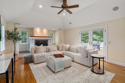 Osterville Cape Cod vacation rental - Family room with gas fireplace