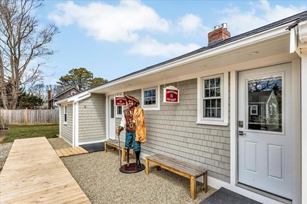 South Yarmouth Cape Cod vacation rental - Entrance for both cottages and Captain Tinker