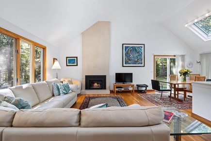 HarwichPort Cape Cod vacation rental - Open Hosting space - living room and kitchen