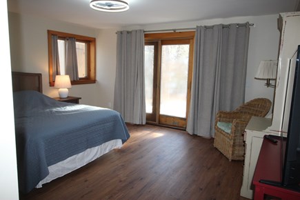 Truro Cape Cod vacation rental - Large Sliders in Lower Level  Bedrooms to Outdoor Patio