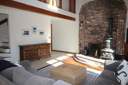 Truro Cape Cod vacation rental - Living Room with Cathedral Ceilings