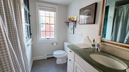 Truro Cape Cod vacation rental - Bathroom off of master bedroom with tub