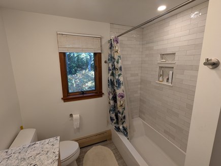 Wellfleet Cape Cod vacation rental - 2nd floor bathroom with tub and shower