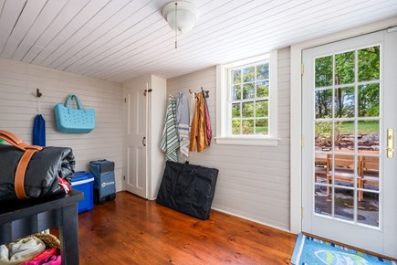 Barnstable Village Cape Cod vacation rental - Mudroom area with items for the beach