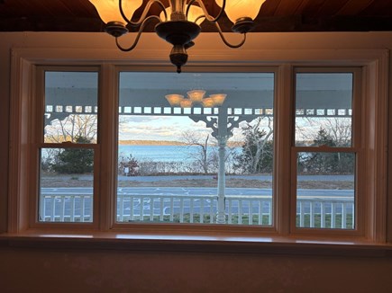 Harwich — on Long Pond Cape Cod vacation rental - Dining room with large table (seats 8) with Long Pond views.