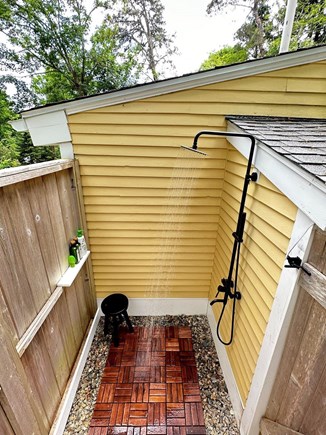 Dennis Village Cape Cod vacation rental - Spacious outdoor shower with rain head. Perfect post beach/lake.