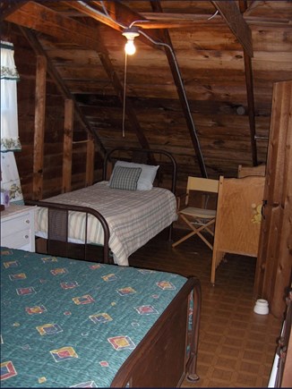 West Dennis Cape Cod vacation rental - Upstairs Back: 1 queen and 2 twins. (Crib was removed)