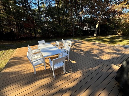 West Yarmouth Cape Cod vacation rental - New deck. New lounge furniture & gas fire pit in Spring 2025!