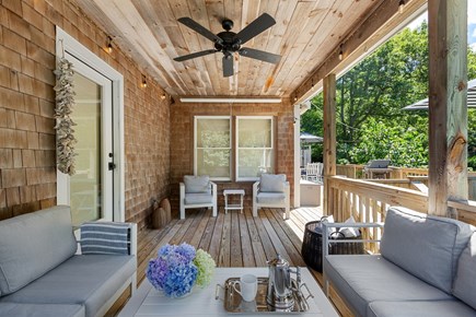 Harwich Cape Cod vacation rental - Rear Deck w/ Projector and Screen