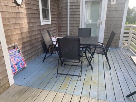 West Yarmouth- Lewis Bay Cape Cod vacation rental - Deck with Grill, Beach Chairs, Cooler and Beach Cart