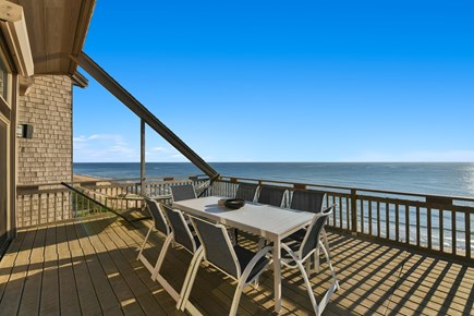 Wellfleet Cape Cod vacation rental - Deck dining with view to the left