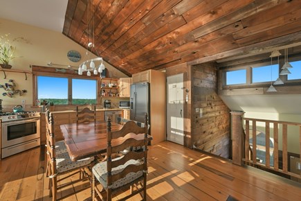 Wellfleet Cape Cod vacation rental - Kitchen / Dining area with stairs to Ground and lower level