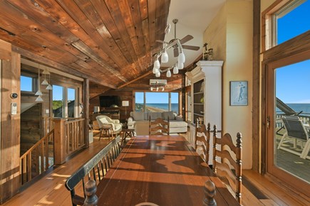 Wellfleet Cape Cod vacation rental - View from kitchen to the Dining/Living area