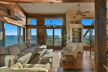 Wellfleet Cape Cod vacation rental - Living Room view with Water Views Surrounding.