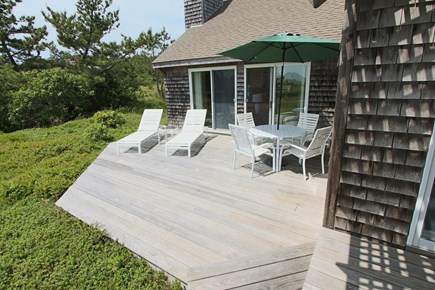 Truro Cape Cod vacation rental - Deck out back with Water Views