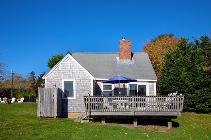 Eastham Cape Cod vacation rental - Ocean view of cottage with private deck and outdoor shower.