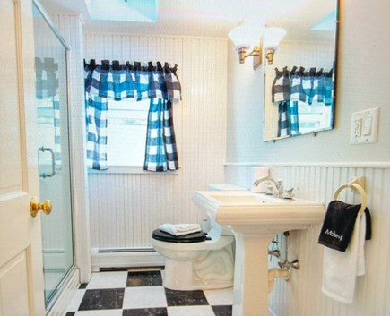 Wellfleet Cape Cod vacation rental - Upstairs bath. Step in glass enclosed shower.