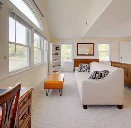 Bourne  Cape Cod vacation rental - Master Bedroom Sitting Area With Sofa & Desk