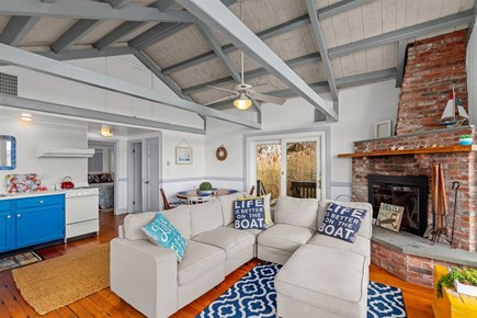 Eastham Cape Cod vacation rental - A cozy open concept space with vaulted ceilings