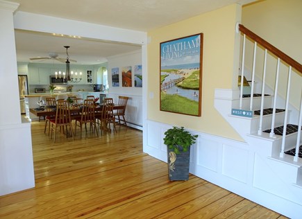 Brewster Cape Cod vacation rental - Living room opens to dining area, kitchen