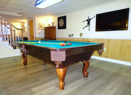 Brewster Cape Cod vacation rental - Pool room with TV, opens to game room