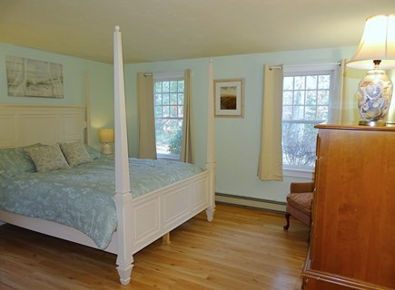 Brewster Cape Cod vacation rental - Main floor queen bedroom, alternate view showing bureau