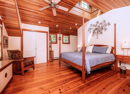 Brewster Cape Cod vacation rental - King bedroom offers ceiling fan, mini split AC and TV